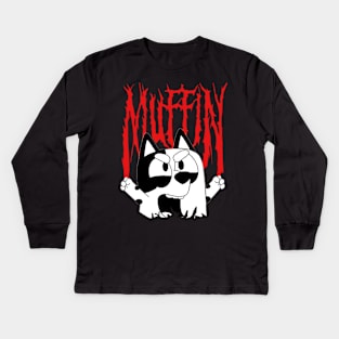 Muffin Bluey Metal Kids Long Sleeve T-Shirt